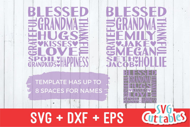 Grandma Subway Art SVG Svg Cuttables 