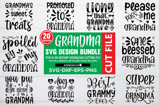 Grandma SVG bundle cut file SVG buydesign 