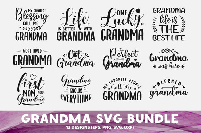 Grandma SVG Bundle Design SVG futivesvg 
