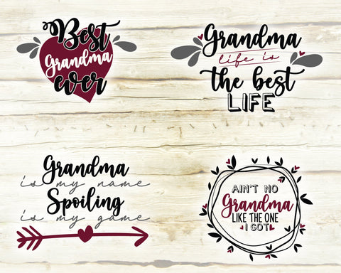 Grandma Svg Bundle. Grandma Life Svg. Grandma Quote Svg. Granny Sayings Svg. Cricut, Silhouette designs, Iron On, Sublimation dxf, eps, png SVG Mint And Beer Creations 