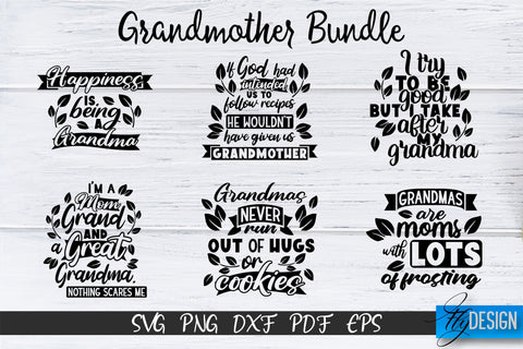 Grandma SVG Bundle, Grandparents SVG Bundle, Grandmother SVG SVG Fly Design 