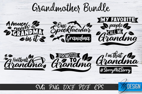 Grandma SVG Bundle, Grandparents SVG Bundle, Grandmother SVG SVG Fly Design 