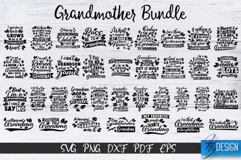 Grandma SVG Bundle, Grandparents SVG Bundle, Grandmother SVG SVG Fly Design 