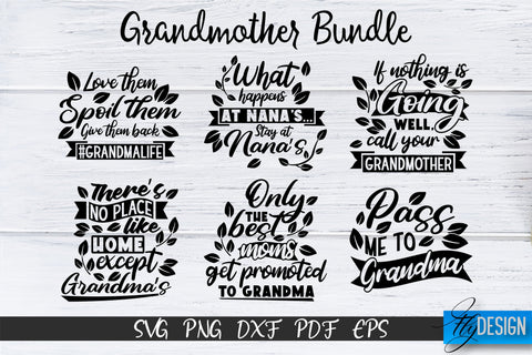 Grandma SVG Bundle, Grandparents SVG Bundle, Grandmother SVG SVG Fly Design 