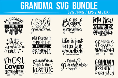 Grandma SVG Bundle SVG nirmal108roy 