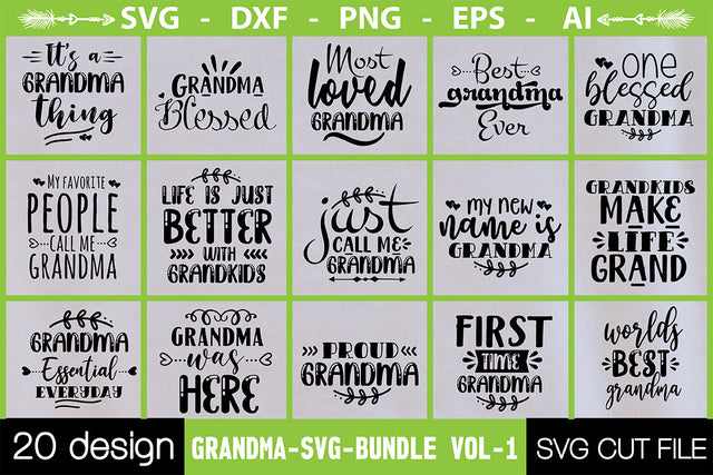 Grandma-SVG-Bundle vol-1 SVG Nbd161 