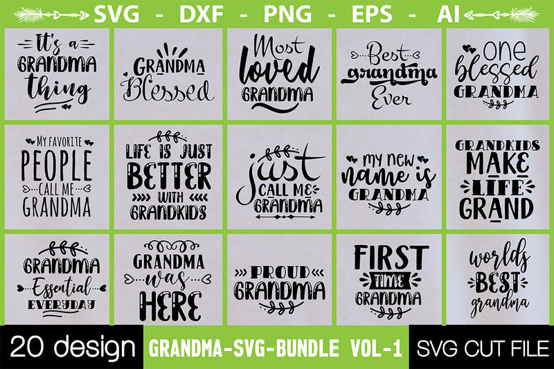 Grandma-SVG-Bundle vol-1 SVG Nbd161 