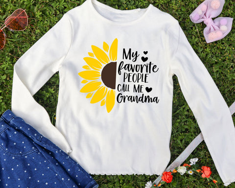 Grandma SVG design, My favorite people call me Grandma SVG file for Cricut , Grandma shirt SVG, Sunflower Digital Download SVG MD mominul islam 