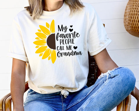 Grandma SVG design, My favorite people call me Grandma SVG file for Cricut , Grandma shirt SVG, Sunflower Digital Download SVG MD mominul islam 