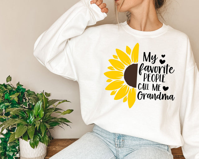 Grandma SVG design, My favorite people call me Grandma SVG file for Cricut , Grandma shirt SVG, Sunflower Digital Download SVG MD mominul islam 