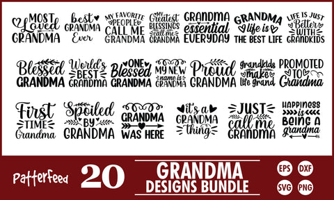 Grandma SVG Designs Bundle SVG PatternFeed8 