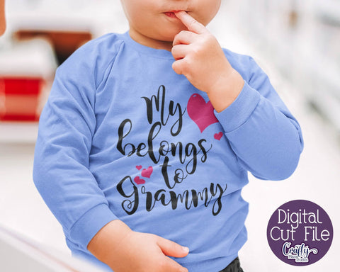 Grandma Svg - Grammy Svg - My Heart Belongs To Grammy SVG SVG Crafty Mama Studios 