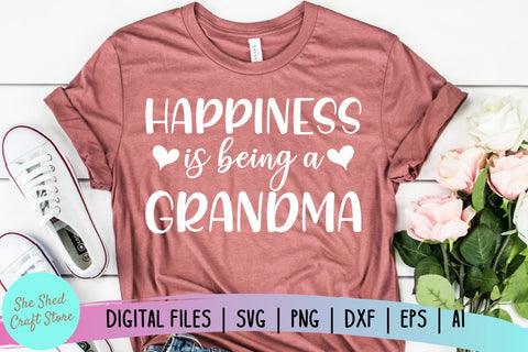 Grandma SVG, Happiness Is Being A Grandma SVG She Shed Craft Store 
