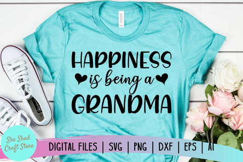 Grandma SVG, Happiness Is Being A Grandma SVG She Shed Craft Store 