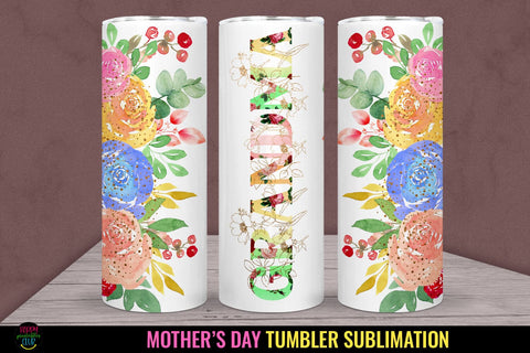 Grandma Tumbler Sublimation I Mothers Day Tumbler Wrap PNG Sublimation Happy Printables Club 