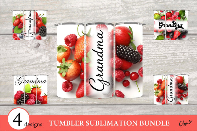 Grandma Tumbler Wrap. Grandmas Garden Sublimation Bundle Sublimation Olga Terlyanskaya 