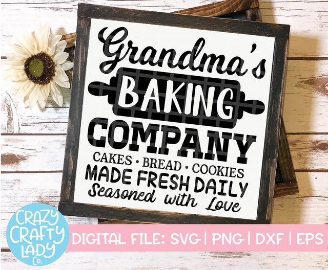 Grandma's Baking Company | Kitchen SVG Cut File SVG Crazy Crafty Lady Co. 