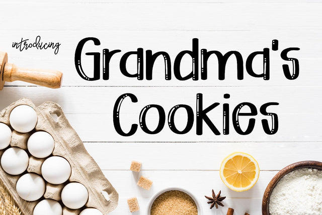 Grandma's Cookies Font Kitaleigh 