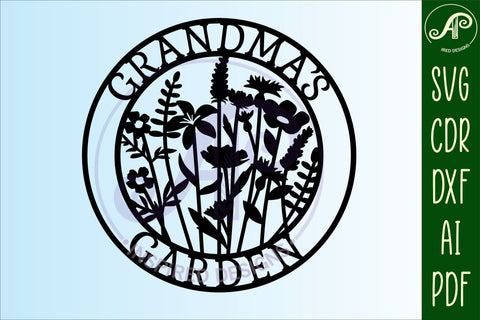 Grandma's Garden sign SVG laser cut template SVG APInspireddesigns 
