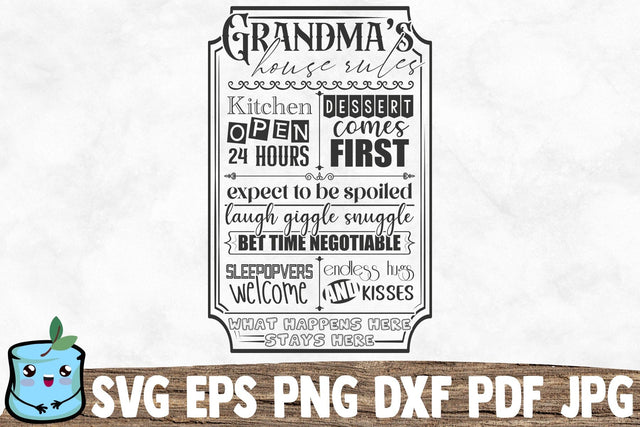 Grandma's House Rules SVG MintyMarshmallows 