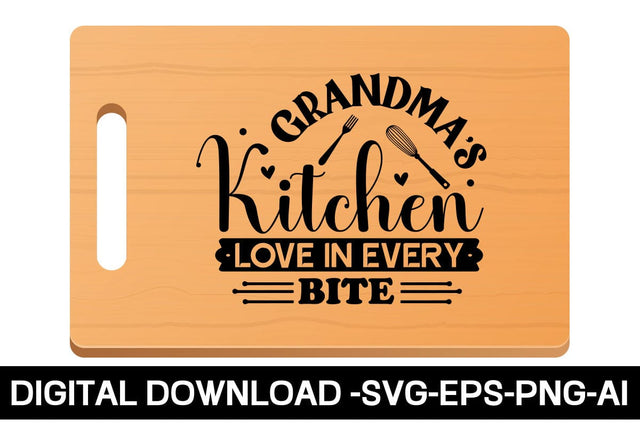 Grandma's Kitchen Love In Every Bite SVG SVG designmaster24 