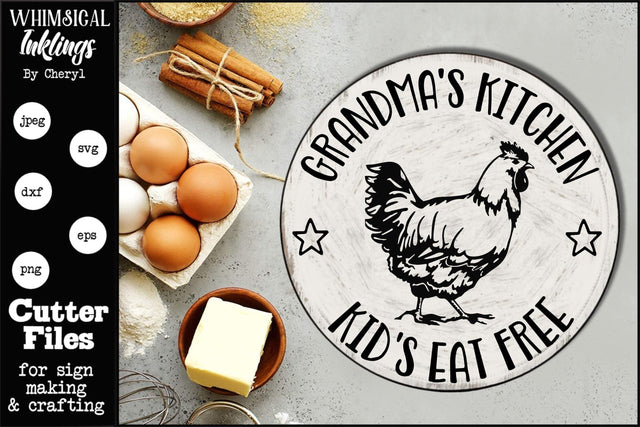 Grandmas Kitchen-Round SVG SVG Whimsical Inklings 