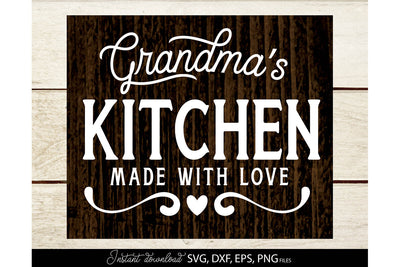 Grandma`s Kitchen Sign | Farmhouse Kitchen SVG SVG March Design Studio 