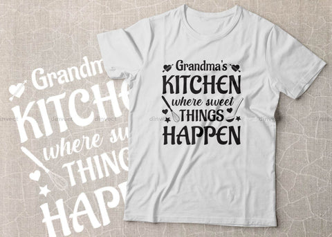 Grandma’s kitchen where sweet things happen SVG cut file, Kitchen SVG, Funny kitchen SVG Dinvect 