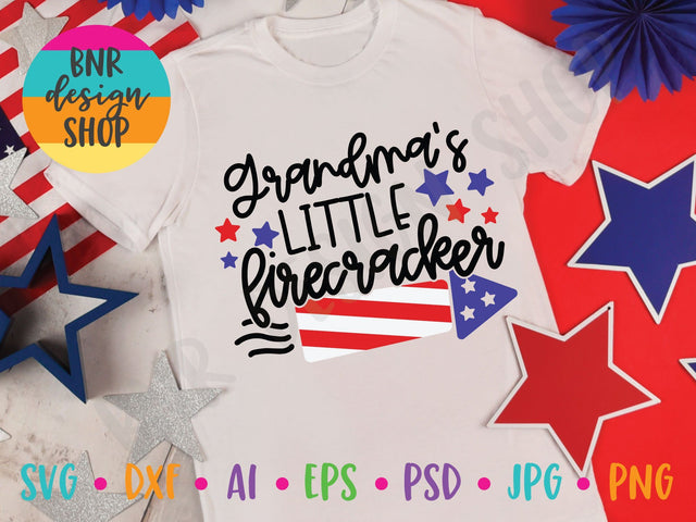 Grandma's Little Firecracker SVG SVG BNRDesignShop 