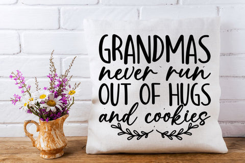 Grandmas Never run out of hugs and cookies SVG SVG Regulrcrative 