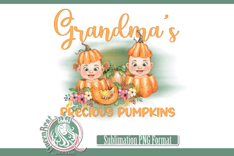 Grandma's Precious Pumpkins Sublimation Sublimation QueenBrat Digital Designs 