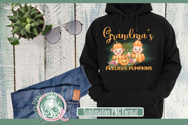 Grandma's Precious Pumpkins Sublimation Sublimation QueenBrat Digital Designs 