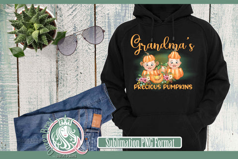 Grandma's Precious Pumpkins Sublimation Sublimation QueenBrat Digital Designs 