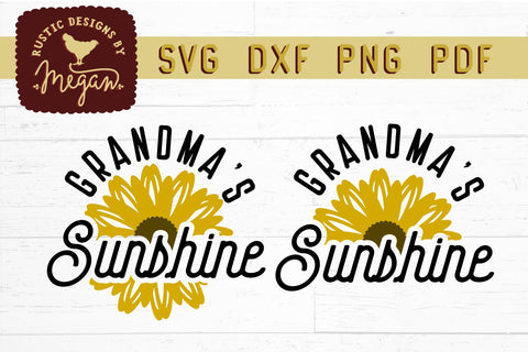 Grandmas Sunshine Sunflower Summer SVG DXF Cut File SVG Tinker & Teal 