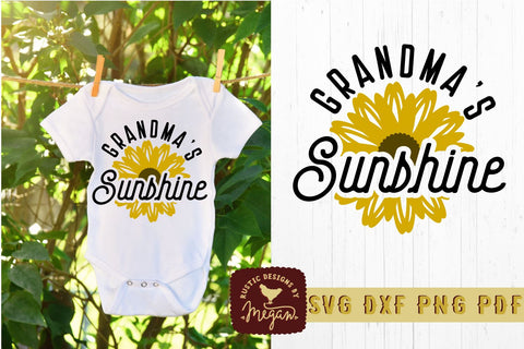 Grandmas Sunshine Sunflower Summer SVG DXF Cut File SVG Tinker & Teal 
