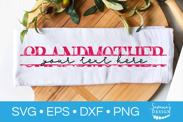Grandmother Split Monogram SVG SVG SavanasDesign 