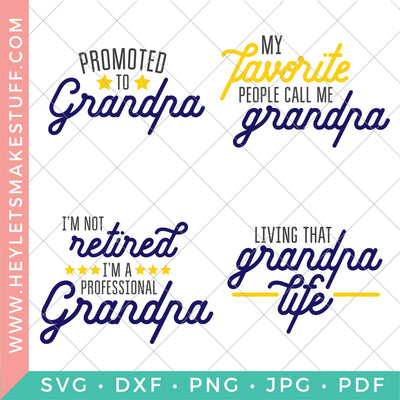 Grandpa Bundle SVG Hey Let's Make Stuff 