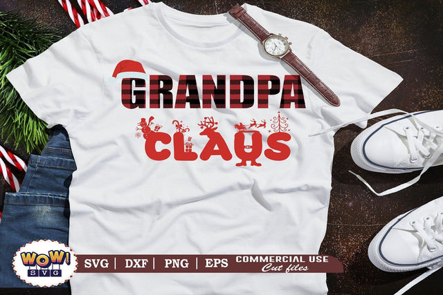 Grandpa Claus svg, Christmas plaid svg, Santa claus svg, Png SVG Wowsvgstudio 