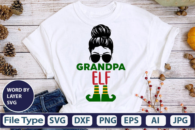 Grandpa Elf SVG Cut File SVG DesignPlante 503 