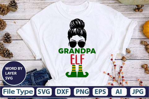 Grandpa Elf SVG Cut File SVG DesignPlante 503 