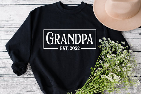 Grandpa Grandma SVG Design, Grandpa SVG, papa SVG, Grandpa design file, Grandparent svg, Grandpa est 2022 design, grandpa est cutting file SVG Fauz 