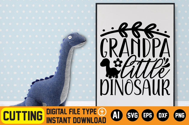 Grandpa Little Dinosaur SVG CraftlabSvg29 