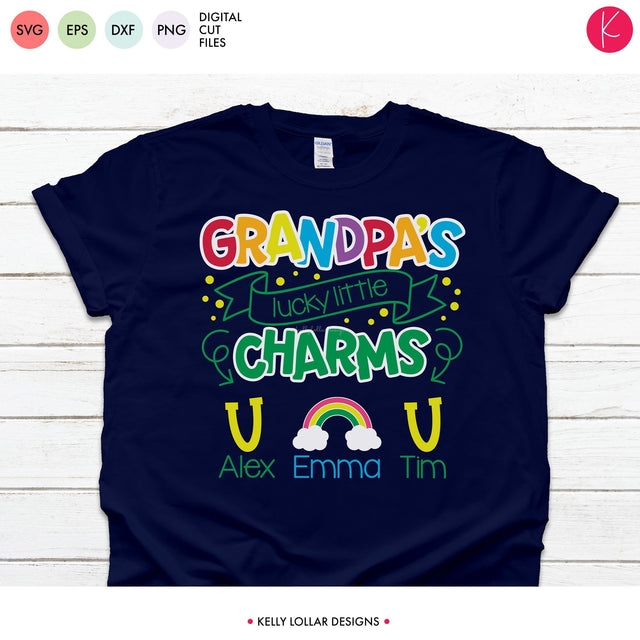 Grandpa Lucky Little Charms SVG Kelly Lollar Designs 