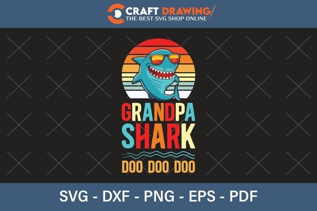 Grandpa Shark Doo Doo Doo Funny svg Files for Cricut Cousin Baby shark Birthday Shirt clipart SVG PNG Printable Cutting Files SVG Debashish Barman 