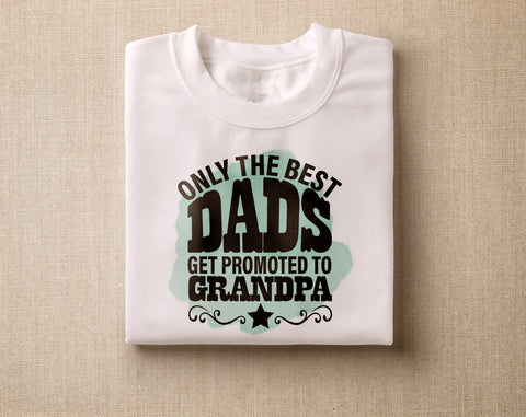 Grandpa Sublimation Designs Bundle, 6 Grandpa Quotes PNG Files, Best Grandpa Ever PNG, Only The Best Dads Get Promoted To Grandpa PNG Sublimation HappyDesignStudio 