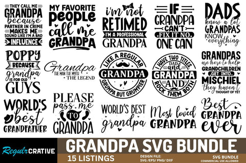 Grandpa SVG Bundle SVG Regulrcrative 