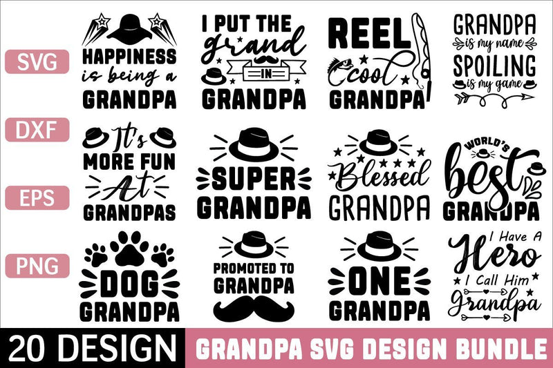 grandpa svg bundle vol 1 SVG buydesign 
