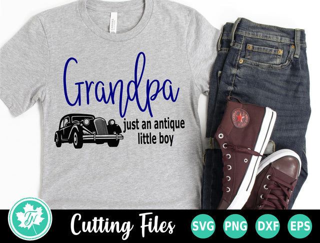 Grandpa SVG | Fathers Day SVG | Antique Little Boy SVG SVG TrueNorthImagesCA 