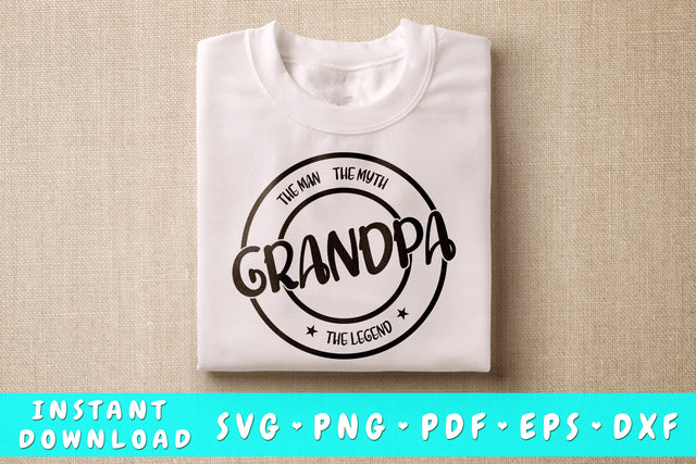 Grandpa The Man The Myth The Legend SVG SVG HappyDesignStudio 