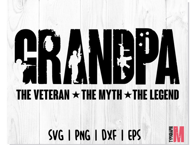 Grandpa Veteran T Shirt Design SVG SVG CreativeStudioTM 